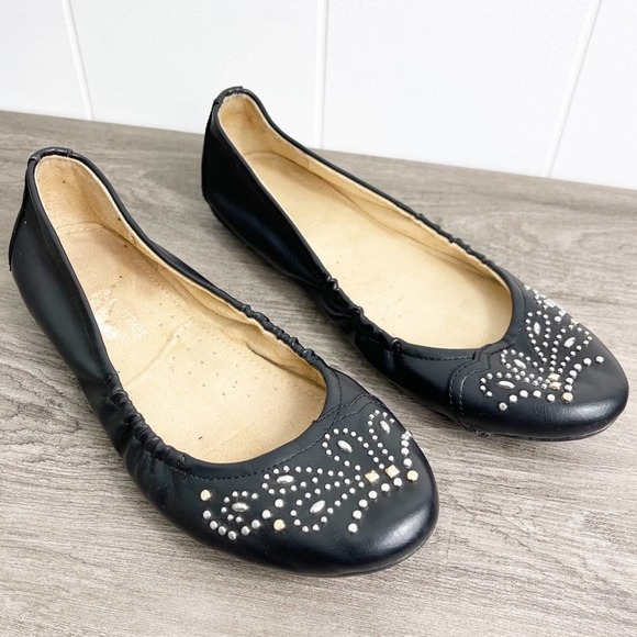 Naturalizer Shoes - NATURALIZER Leather Embellished Comfortable Flats